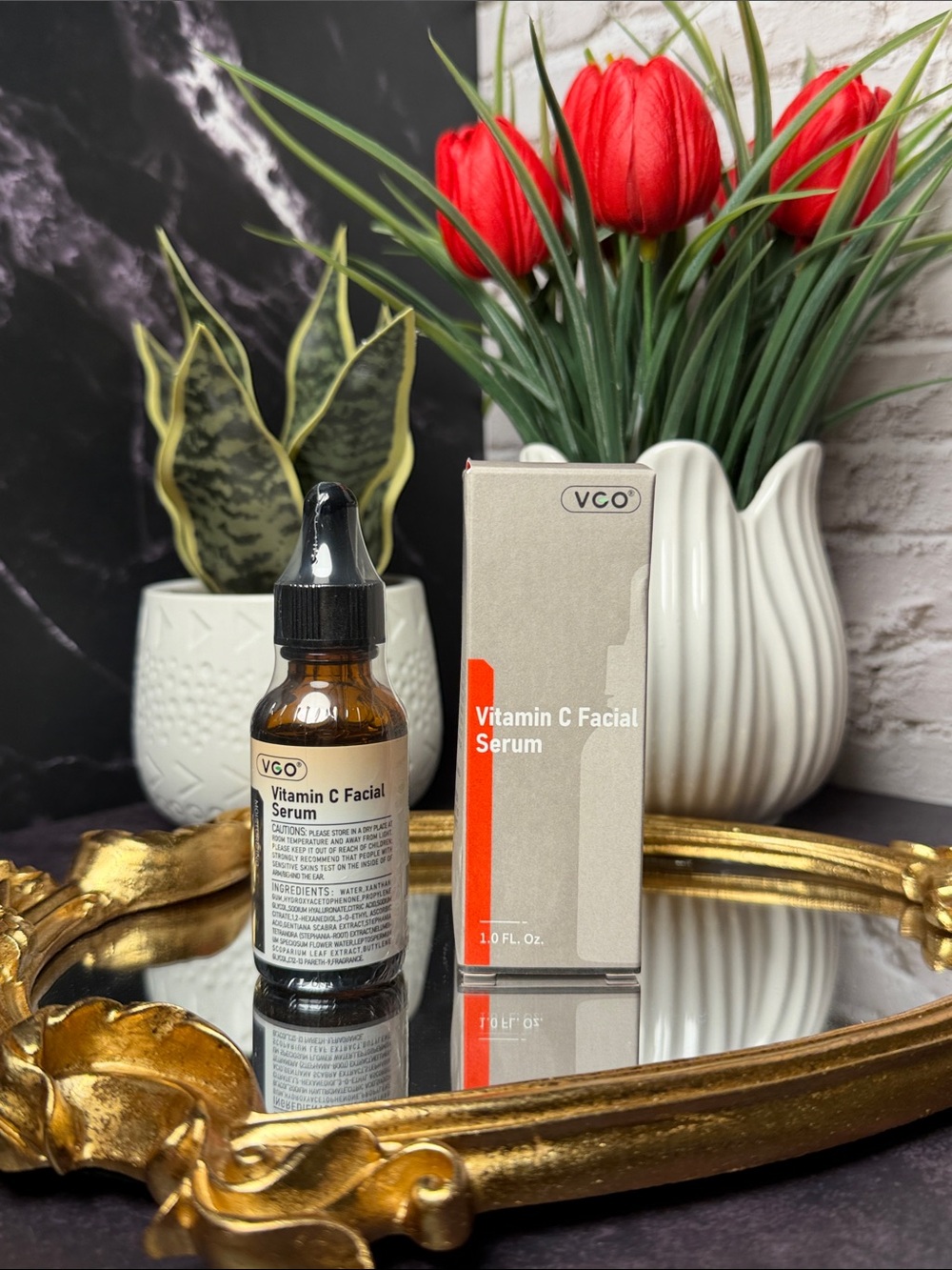 CO Vitamin C Facial Serum - Orange and Gold Accents